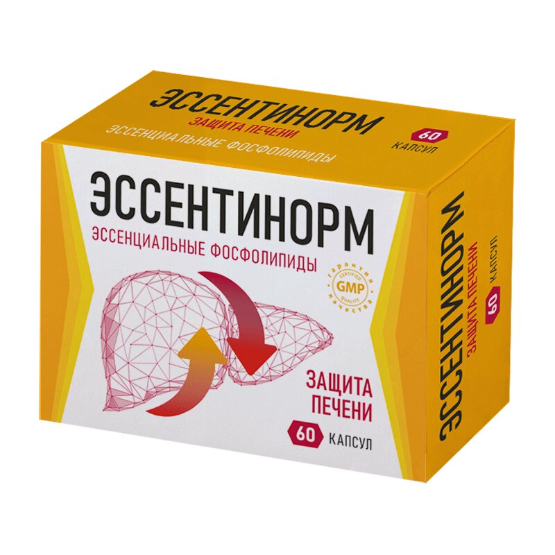 Эссентинорм Эссенциальные фосфолипиды 300 мг капс.60 шт эссенциальные фосфолипиды с экстр расторопши вит группы в капс 60