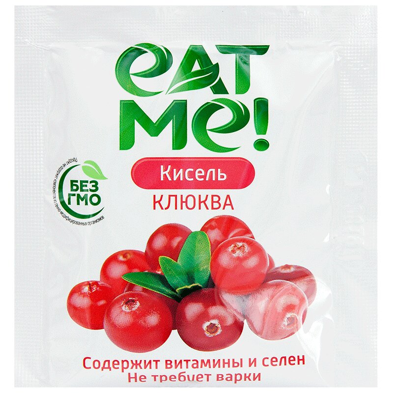 Eat Me! Кисель без сахара Клюква пак.25 г леовит кисель при гриппе 20 г