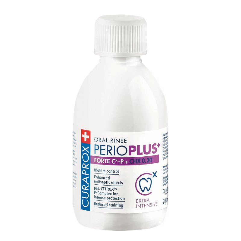 Curaprox Перио Плюс Форте Ополаскиватель для полости рта с хлоргексидином 0,20% 200 мл лосьон антисептик с хлоргексидином solution antiseptic