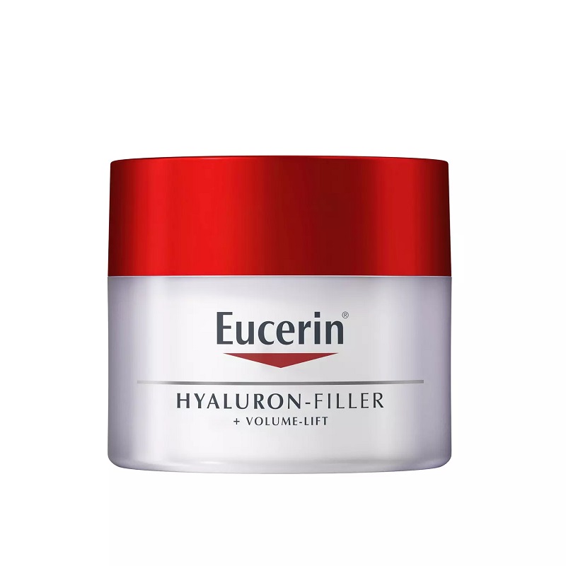 Eucerin Гиалурон-филлер+Волюм-лифт Крем дневной для нормальной и комбинированной кожи банка 50 мл garnier молочко для тела ультраупругость тонизирующее для недостаточно упругой кожи