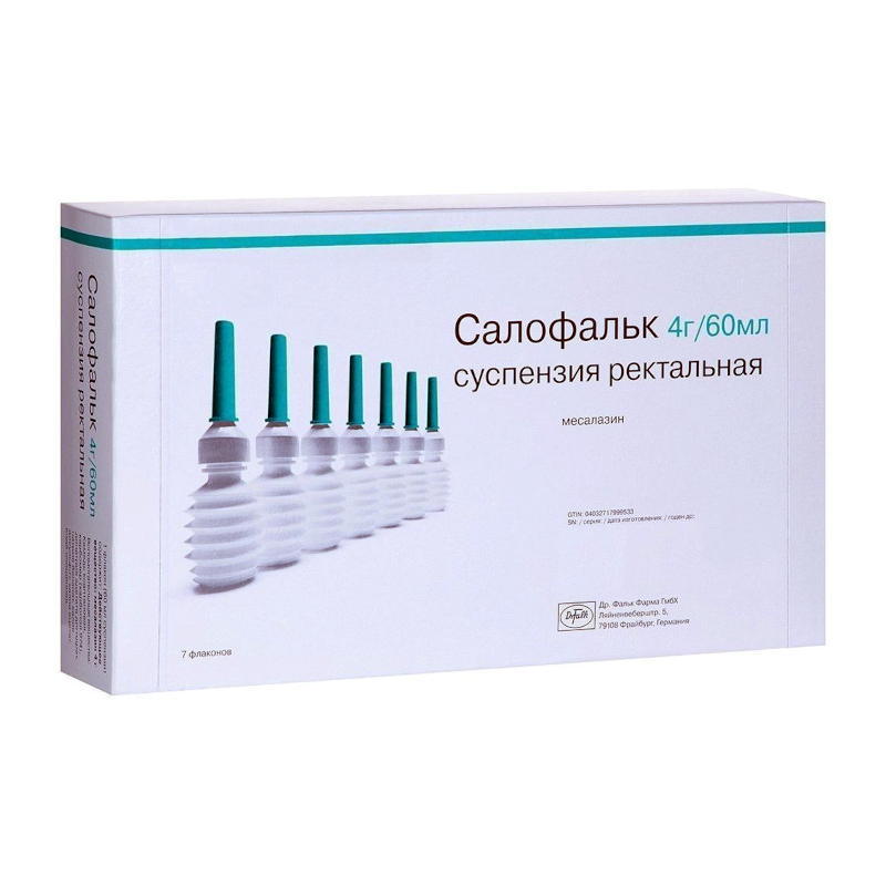 Изображение товара Салофальк 4 г/60 мл суспензия для ректального введения 7 шт