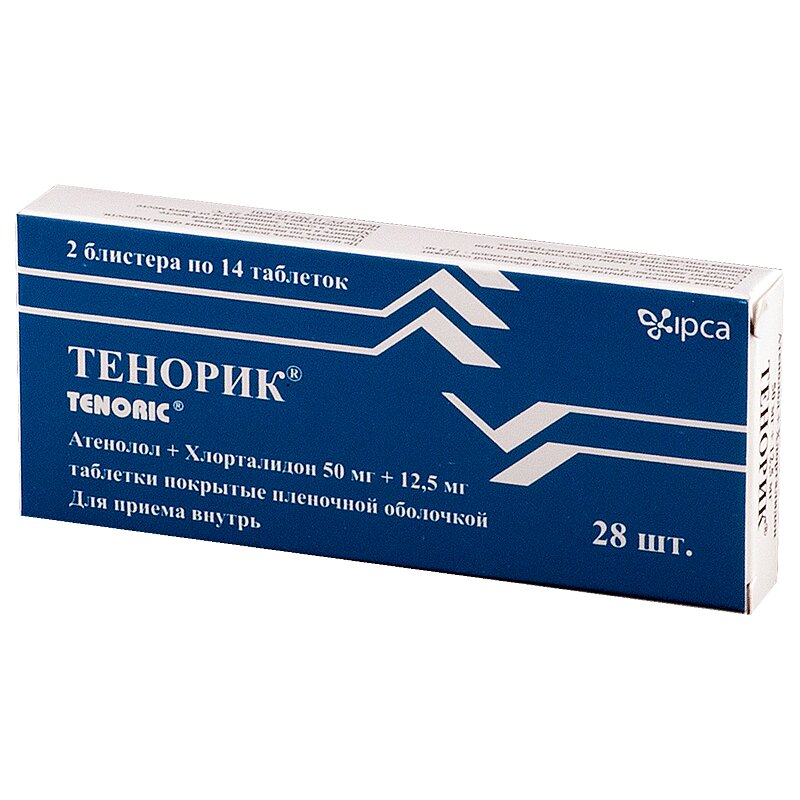 Изображение товара Тенорик 50 мг+12,5 мг таблетки 28 шт