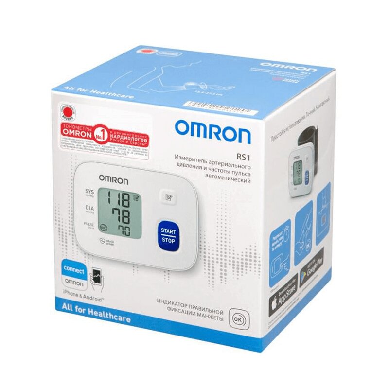 

Omron Тонометр автоматический RS1 на запястье