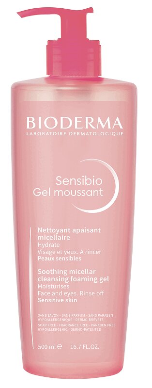 Bioderma Сенсибио гель очищающий 500 мл мусс гель для создания долговременного эффекта завитых волос fashion extreme gel mousse