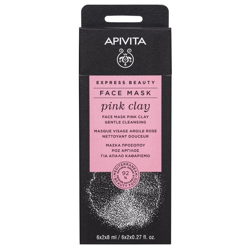Apivita Маска для лица мягко очищающая Розовая Глина саше 8 мл 2 шт маска для поврежденных волос repair mask dewal cosmetics