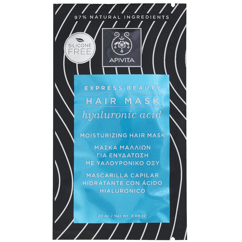 Apivita Экспресс Маска для волос увлажняющая Гиалуроновая кислота саше 20 мл