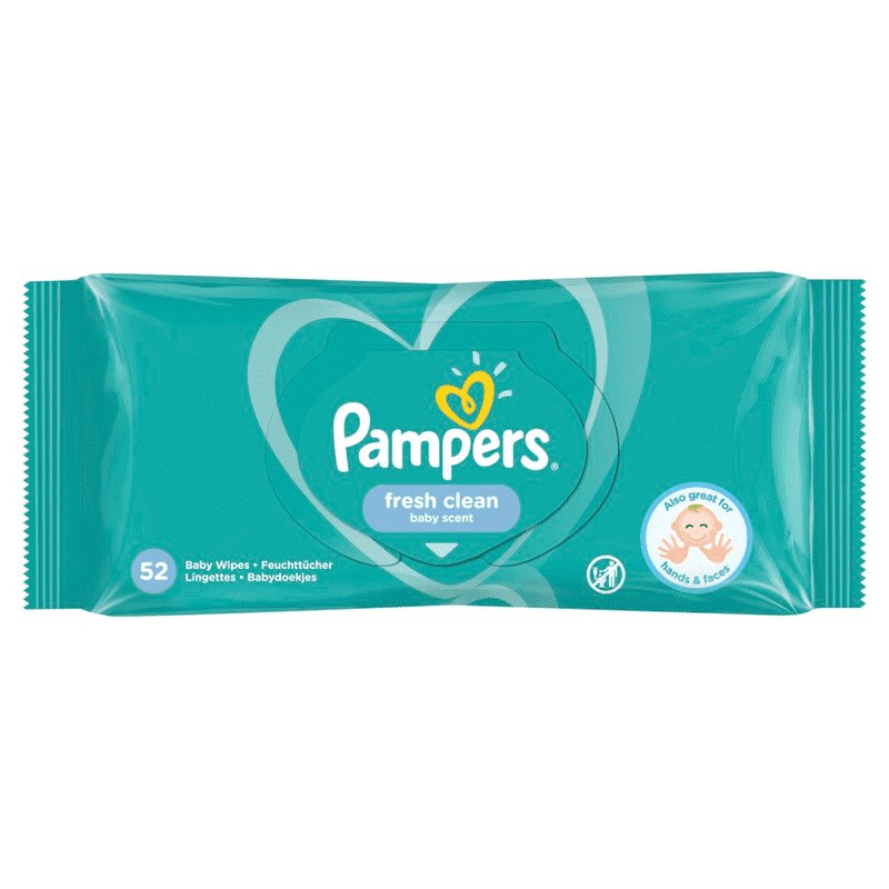 Pampers Фреш Клин Салфетки влажные 52 шт lp care салфетки влажные детские creme brulee 8 0