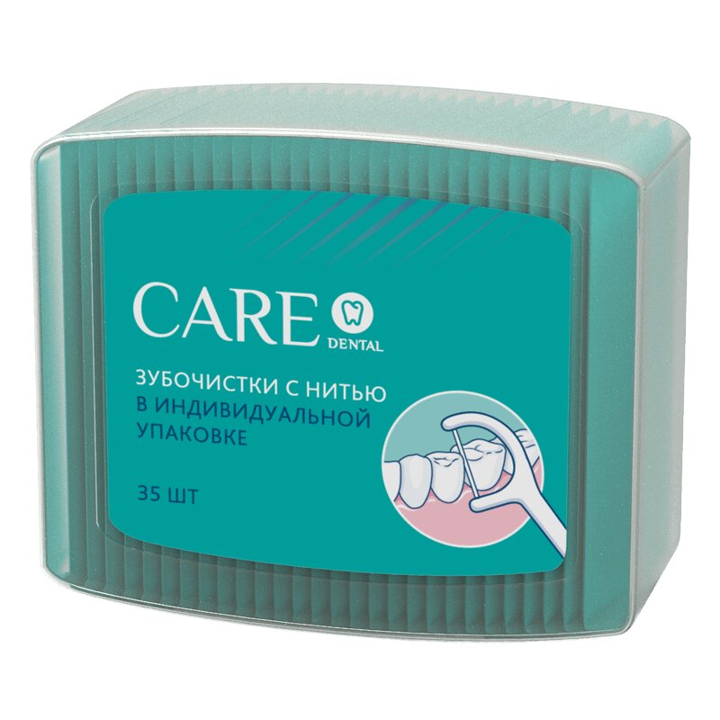 

Care Dental Зубочистки с нитью 35 шт