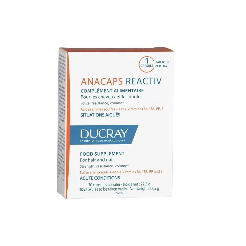 

Ducray Anacaps Reactiv для волос и кожи головы капсулы 3 х 30 шт