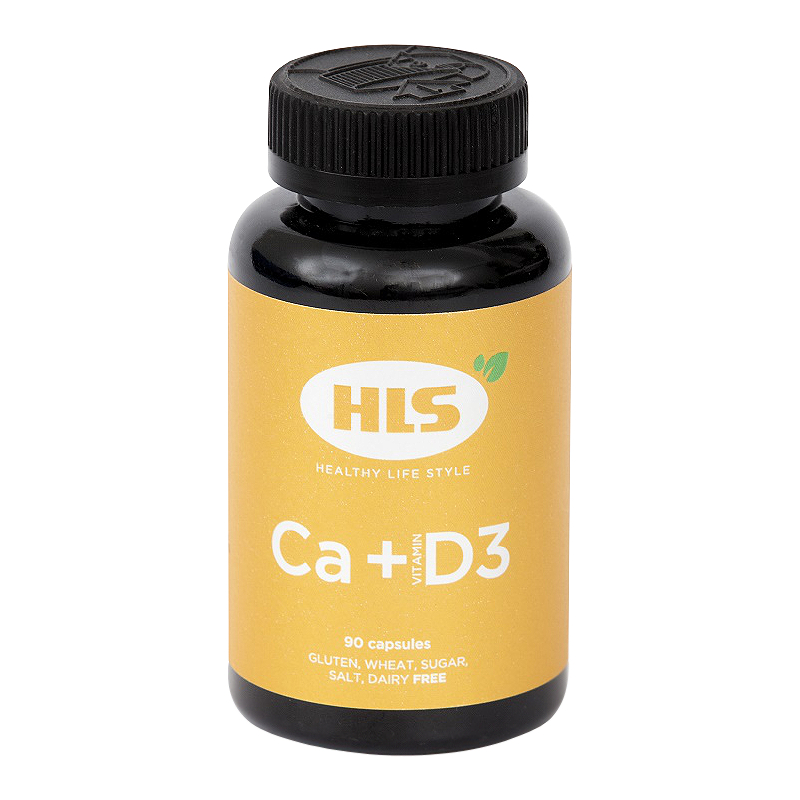 Изображение товара HLS Кальций-Витамин D3 капсулы 90 шт - здоровье костей, кальций и витамин D