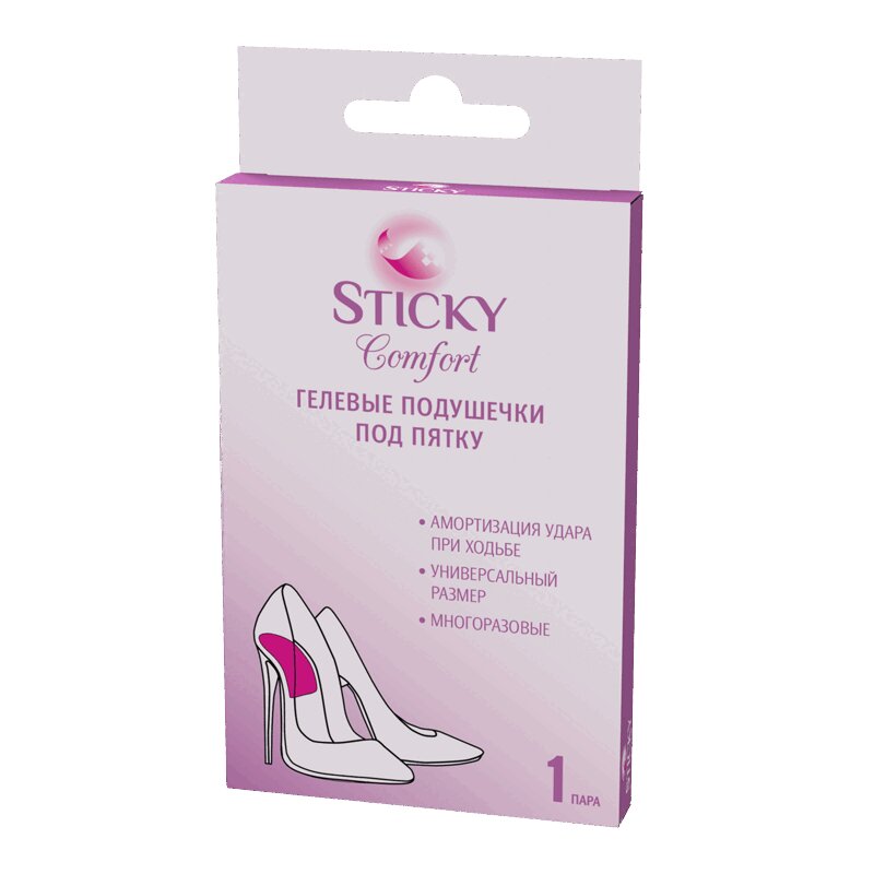 

Sticky Comfort Подушечки гелевые под пятку 2 шт