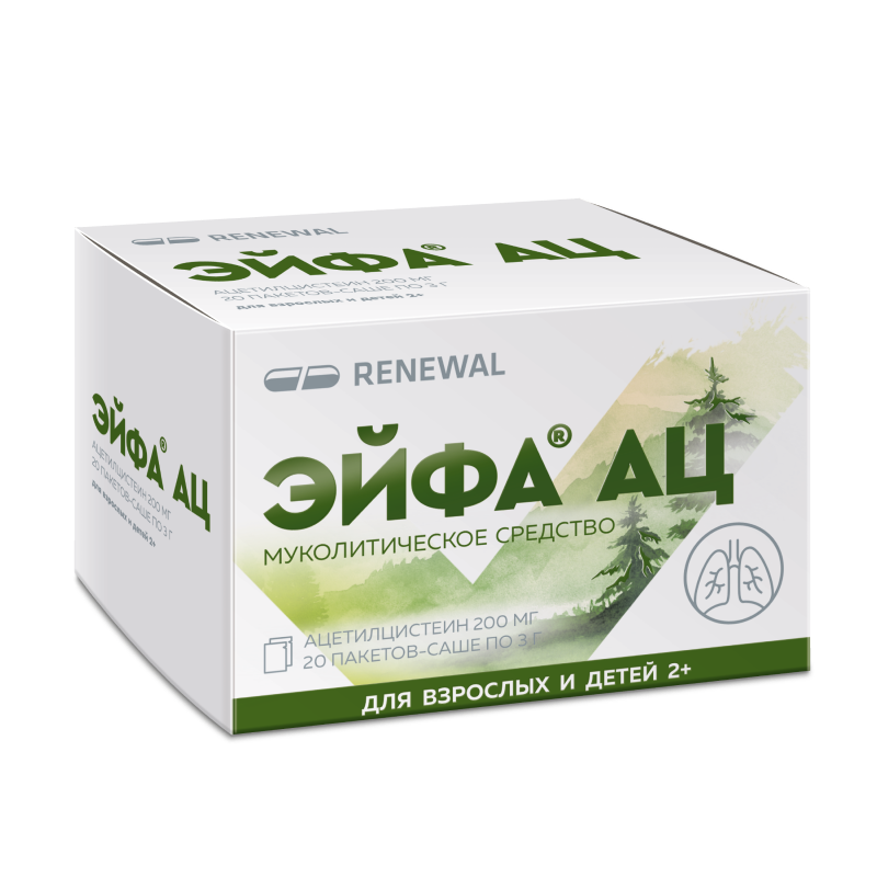 Изображение товара Эйфа АЦ 200 мг гранулы для приготовления раствора 20 шт