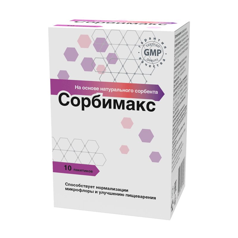 

Сорбимакс Сорбент пор.д/приема внутрь пак.№10