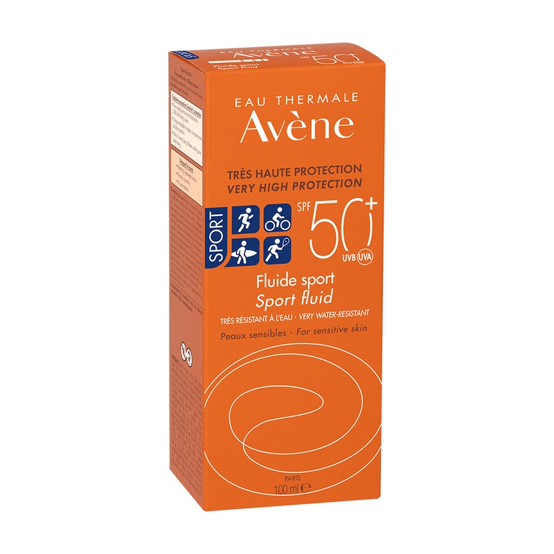 Изображение товара Avene Sun Флюид спорт SPF50+ 100 мл легко водостойкий солнцезащитный флюид для чувствительной кожи