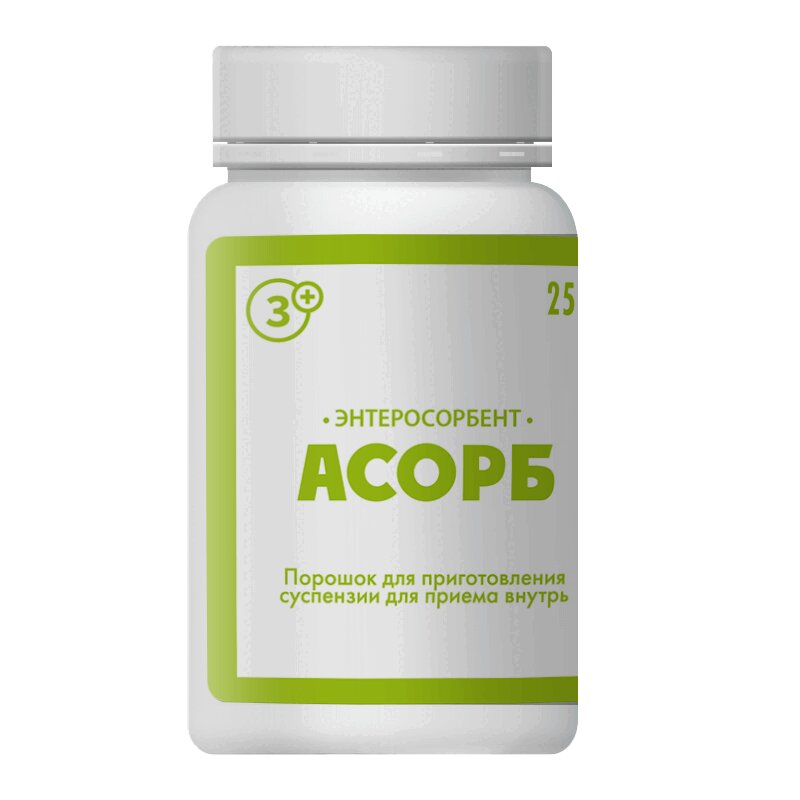 Изображение товара Асорб 3+ порошок для суспензии 25 г для очистки организма и пищеварения