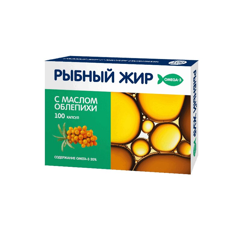 Изображение товара PL Рыбный жир с маслом облепихи капсулы 100 шт