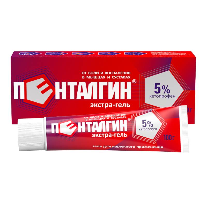 

Пенталгин 5% экстра-гель для наружного применения 100 г