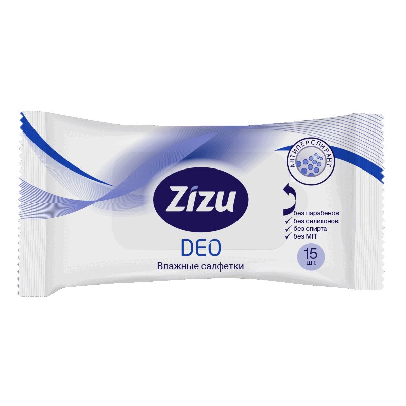 Zizu Салфетки влажные дезодорирующие 15 шт lp care салфетки deo влажные дезодорирующие 15 0