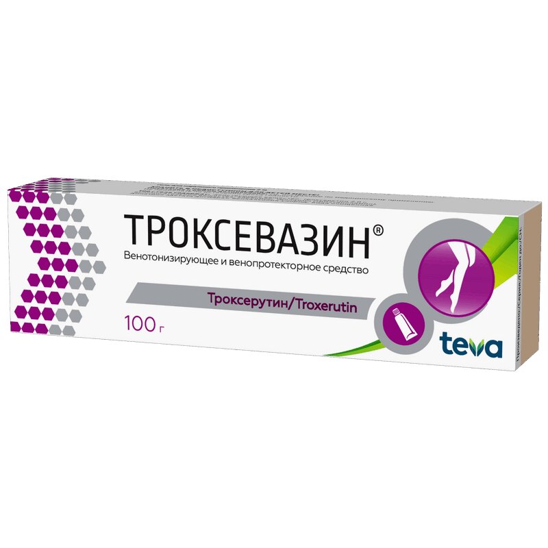 Троксевазин гель для наружного применения 2% туба 100 г 1 шт