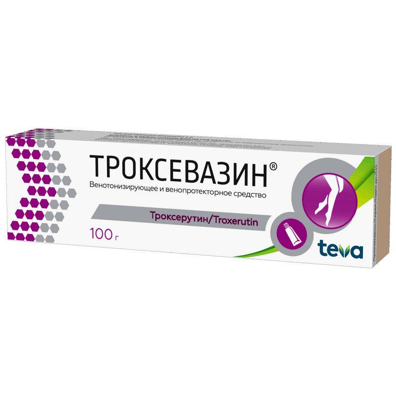 Троксевазин гель для наружного применения 2% туба 100 г 1 шт венактив сосудистые звездочки гель бальзам для ног 125 мл