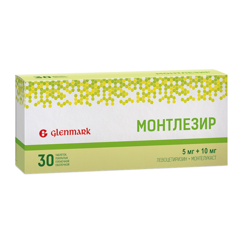 Изображение товара Монтлезир 5 мг + 10 мг таблетки 30 шт для лечения аллергии
