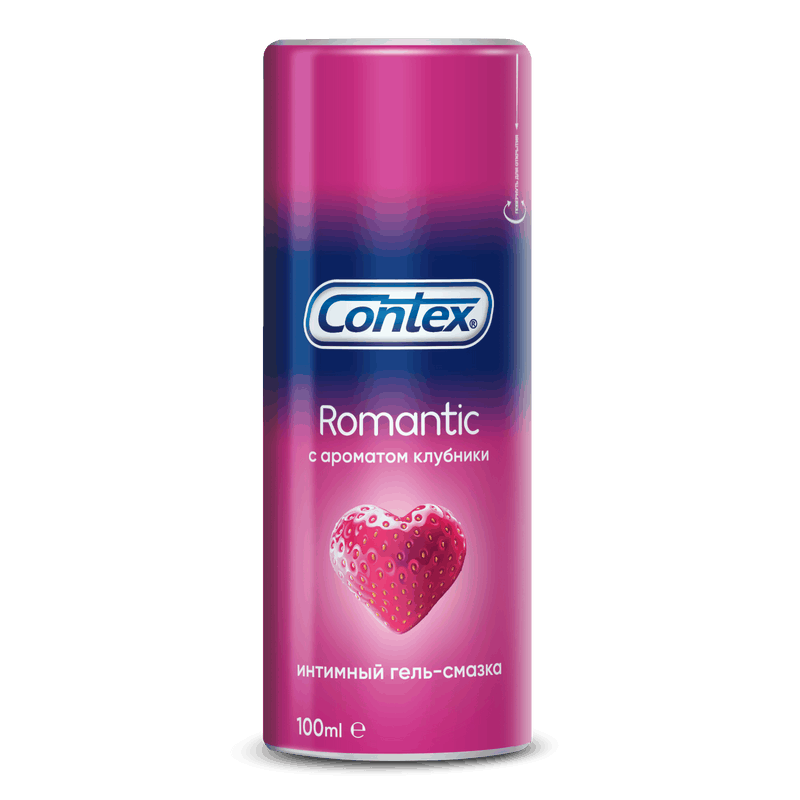 Изображение товара Contex Romantic Гель-смазка с ароматом клубники 100 мл