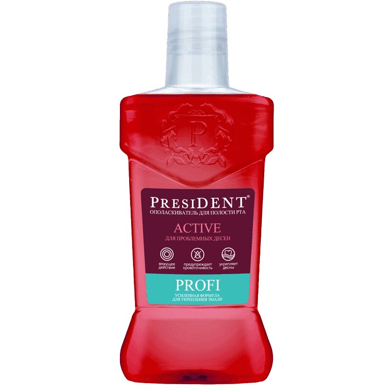 Изображение товара PresiDENT Profi Active Ополаскиватель для полости рта для проблемных десен 250 мл
