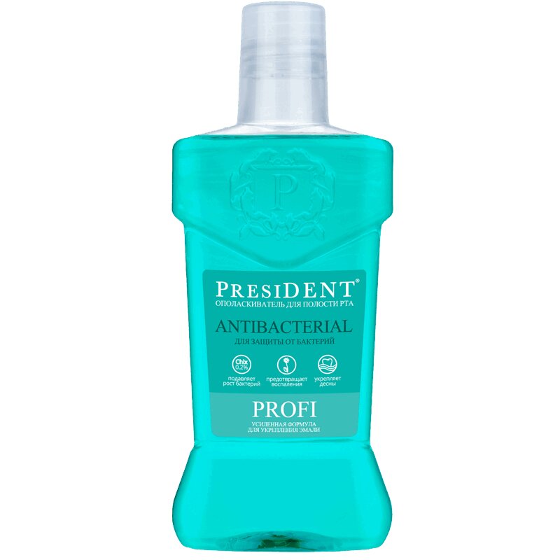 Изображение товара PresiDENT Профи Ополаскиватель для полости рта антибактериальный 250 мл