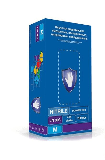 Перчатки SС LN 303 нитриловые смотровые р-р. М 2 шт фиолетовые убеждающее воздействие в сфере делового общения монография