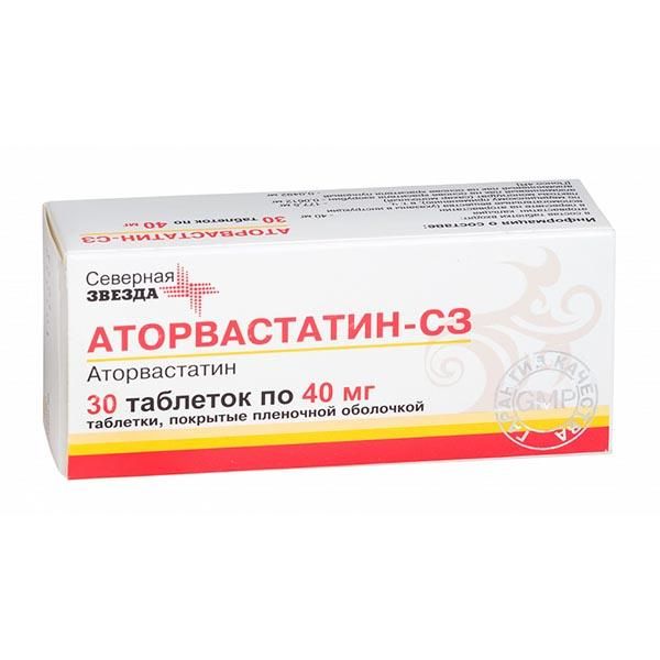 Изображение товара Аторвастатин-СЗ 40 мг таблетки 30 шт