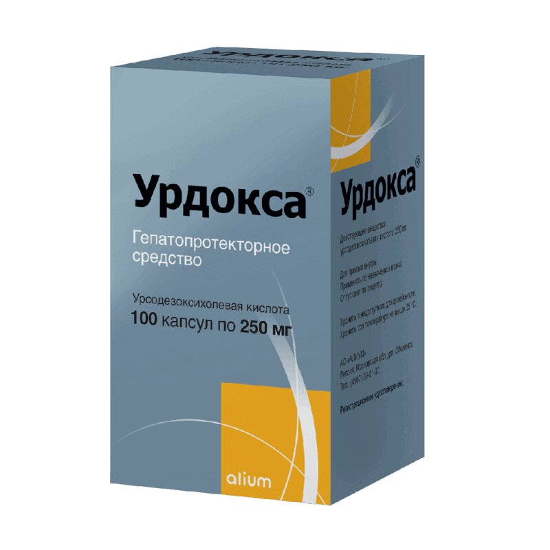 Изображение товара Урдокса 250 мг капсулы для лечения печени и желчных путей, 100 шт
