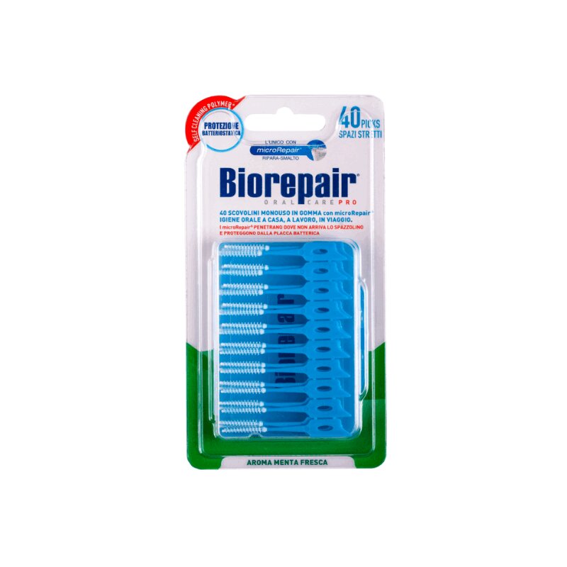 BioRepair  Ершик межзубный одноразовый мягкий зауженный 40 шт dentaid ершик межзубный interprox plus conical 1 шт