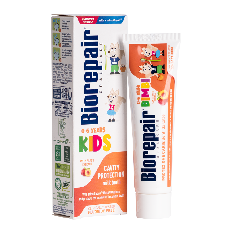 BioRepair  Кидс Зубная паста Персик 50 мл biorepair паста зубная детская персик biorepair kids 50 мл