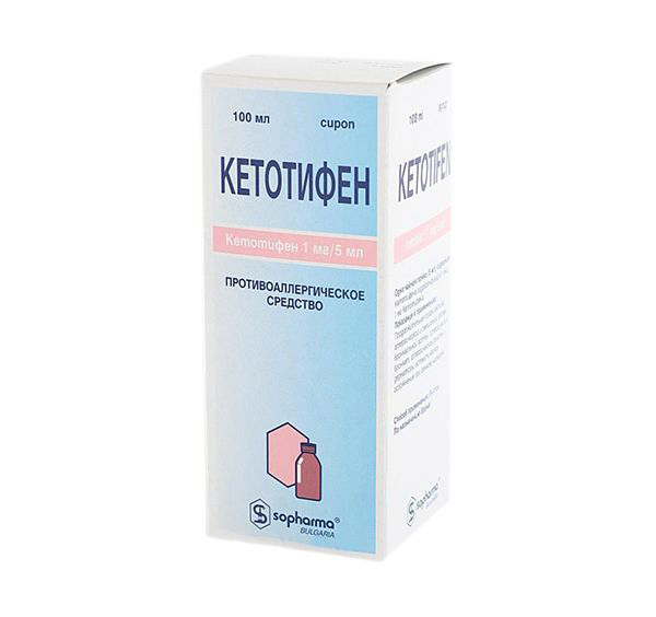 Изображение товара Кетотифен 1 мг/5 мл сироп 100 мл