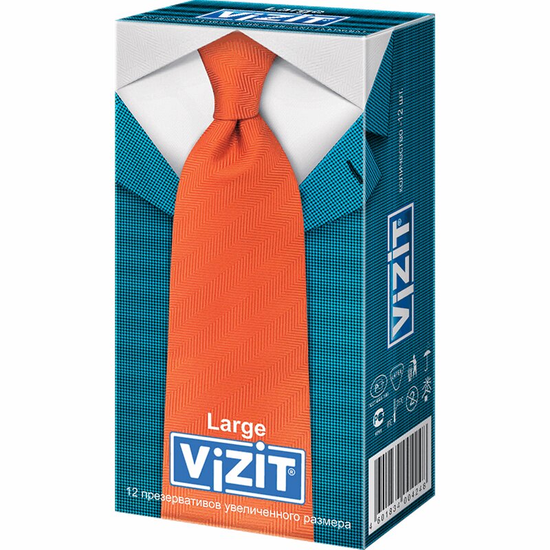 Vizit Ларч Презервативы увеличенного размера 12 шт