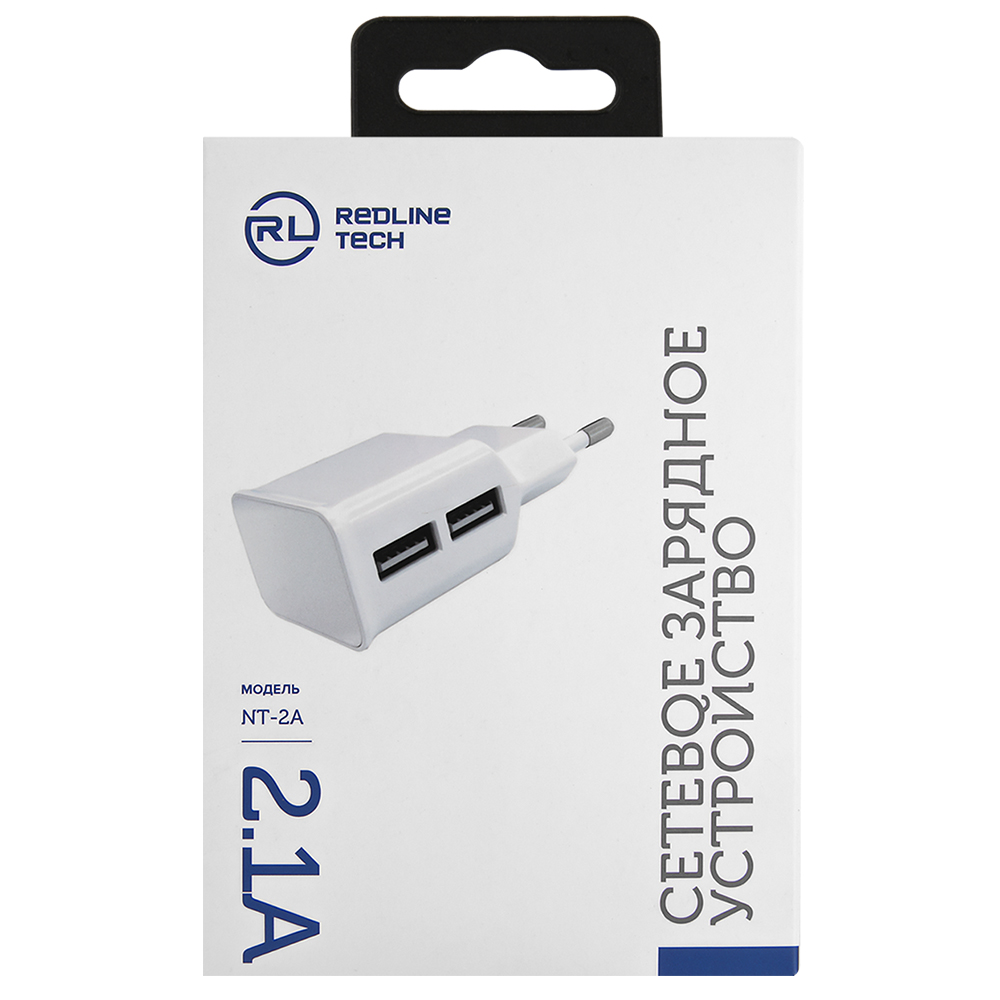

Ред Лайн Зарядное устройство сетевое NT-2A 2хUSB 2.1A белый