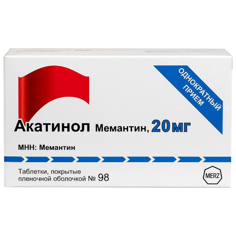 Изображение товара Акатион Мемантин 20 мг таблетки для лечения деменции 98 шт