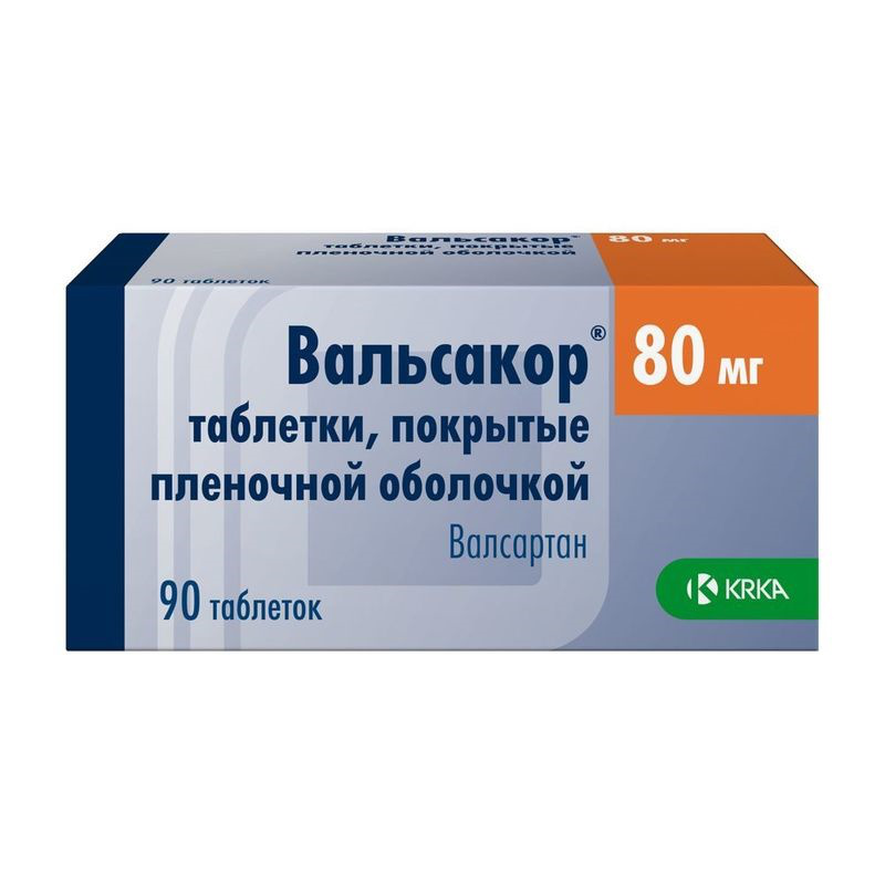 Изображение товара Вальсакор 80 мг таблетки 90 шт комбинированный антигипертензивный препарат