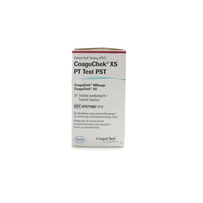 Изображение товара CoaguCheк XS PT Test PST тест-полоски 24 шт для коагулометра Германия