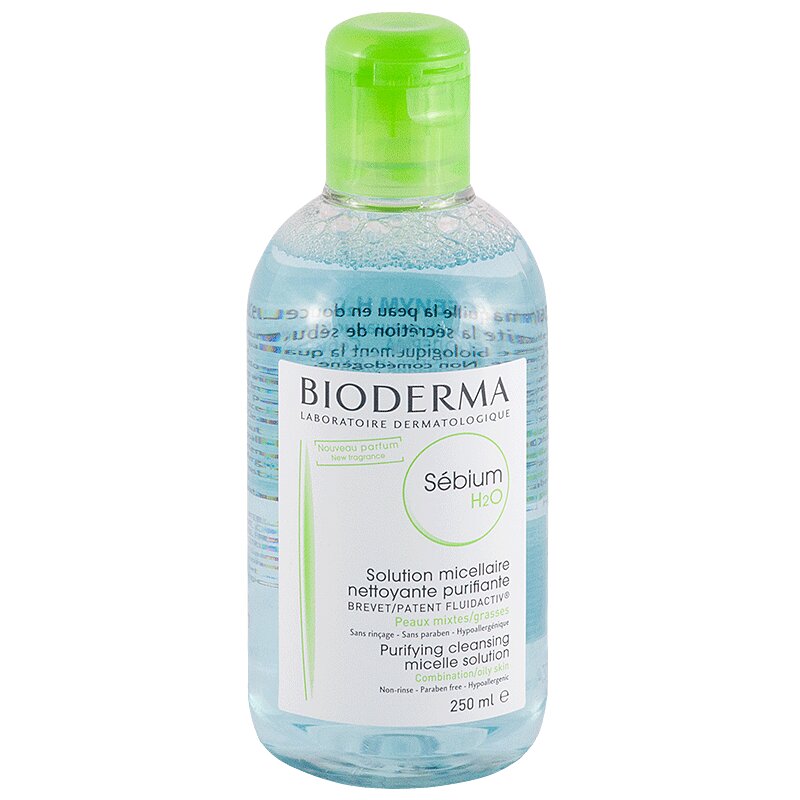 Bioderma Себиум Н2О вода мицеллярная очищающая фл.250 мл очищающая мицеллярная вода для жирной и комбинированной кожи