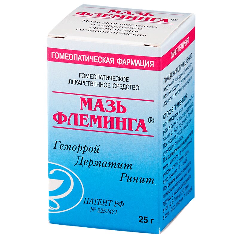 

Мазь Флеминга мазь гомеопатическая 25 г