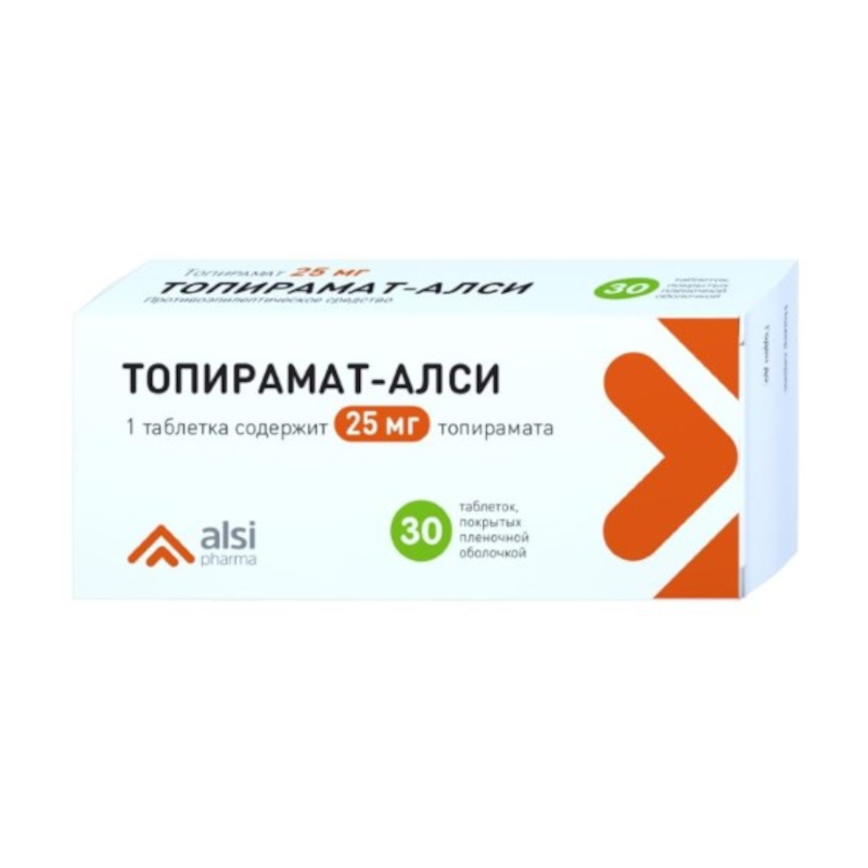 Изображение товара Топирамат-АЛСИ таблетки 25 мг 30 шт