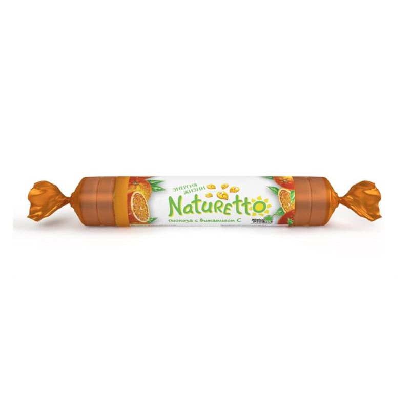 Изображение товара Naturetto Глюкоза с Витамином С таблетки жевательные Апельсин 17 шт