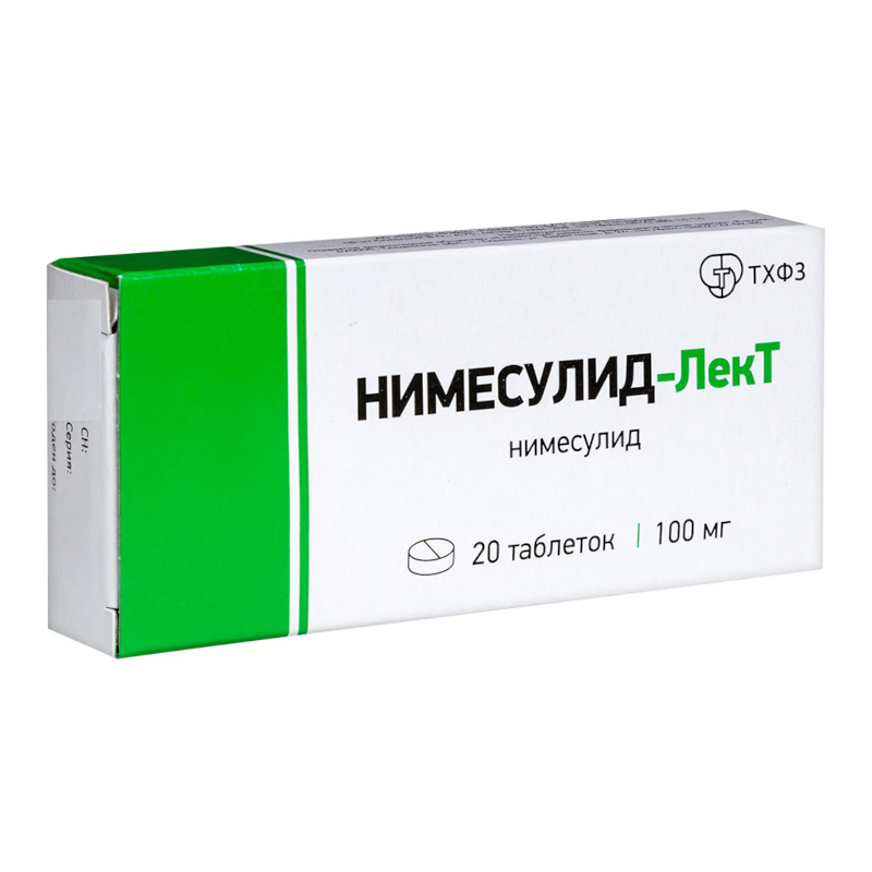 Изображение товара Нимесулид-ЛекТ таблетки 100 мг 20 шт для снятия боли и воспаления