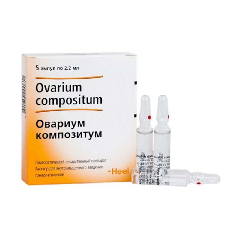 Изображение товара Гомеопатический раствор Овариум композитум для инъекций 2,2 мл 5 шт Биологише Хайльмиттель Германия