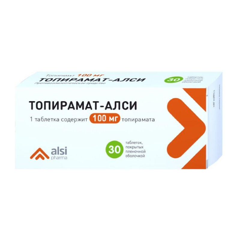 Изображение товара Топирамат-АЛСИ 100 мг таблетки от судорог и мигрени