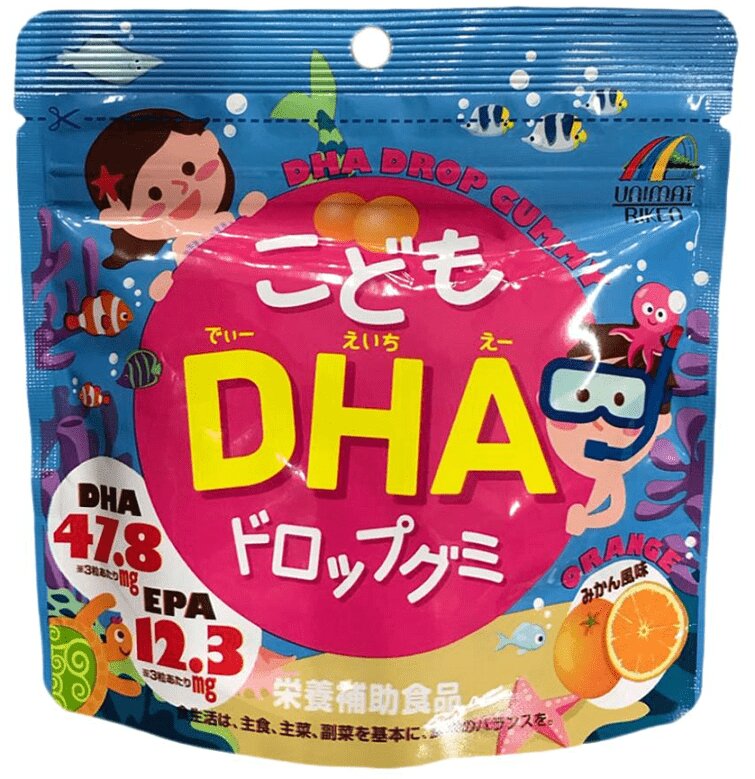 Изображение товара Мармеладки с Омега-3 для детей Unimat 90 шт апельсин без запаха рыбы