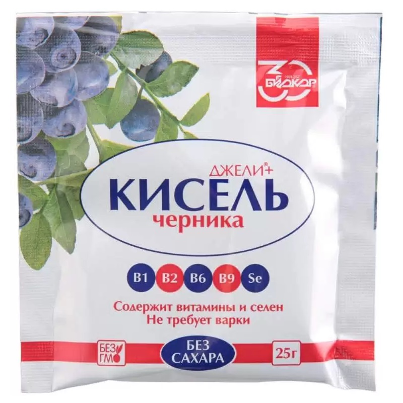 Изображение товара Geli+ Кисель 25 г Черника Изображение товара Geli+ Кисель 25 г Черника