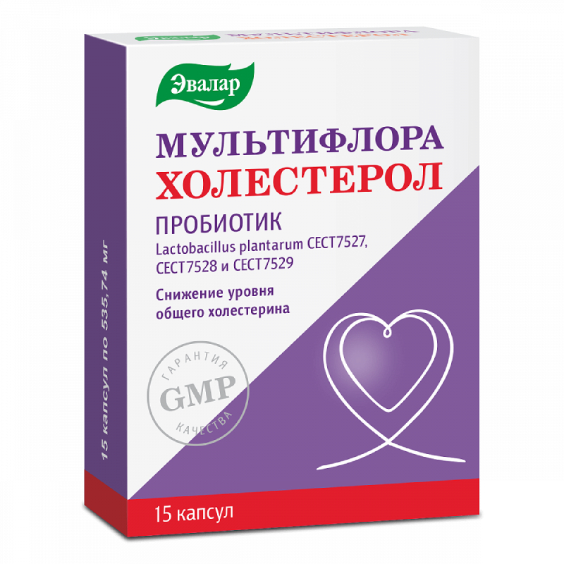 

Эвалар Мультифлора Холестерол капсулы 15 шт