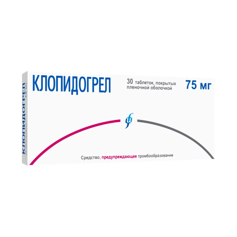 Изображение товара Клопидогрел 75 мг таблетки - профилактика тромбообразования